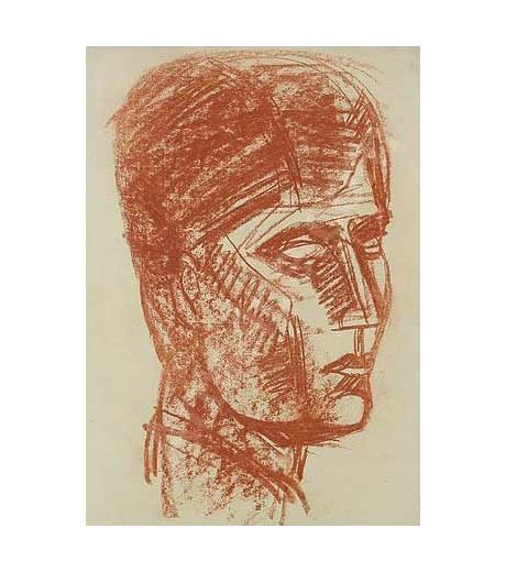 Portrait d’un homme,dessin par Jussuf Abbo