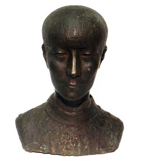 Male bust in bronze by Jussuf Abbo